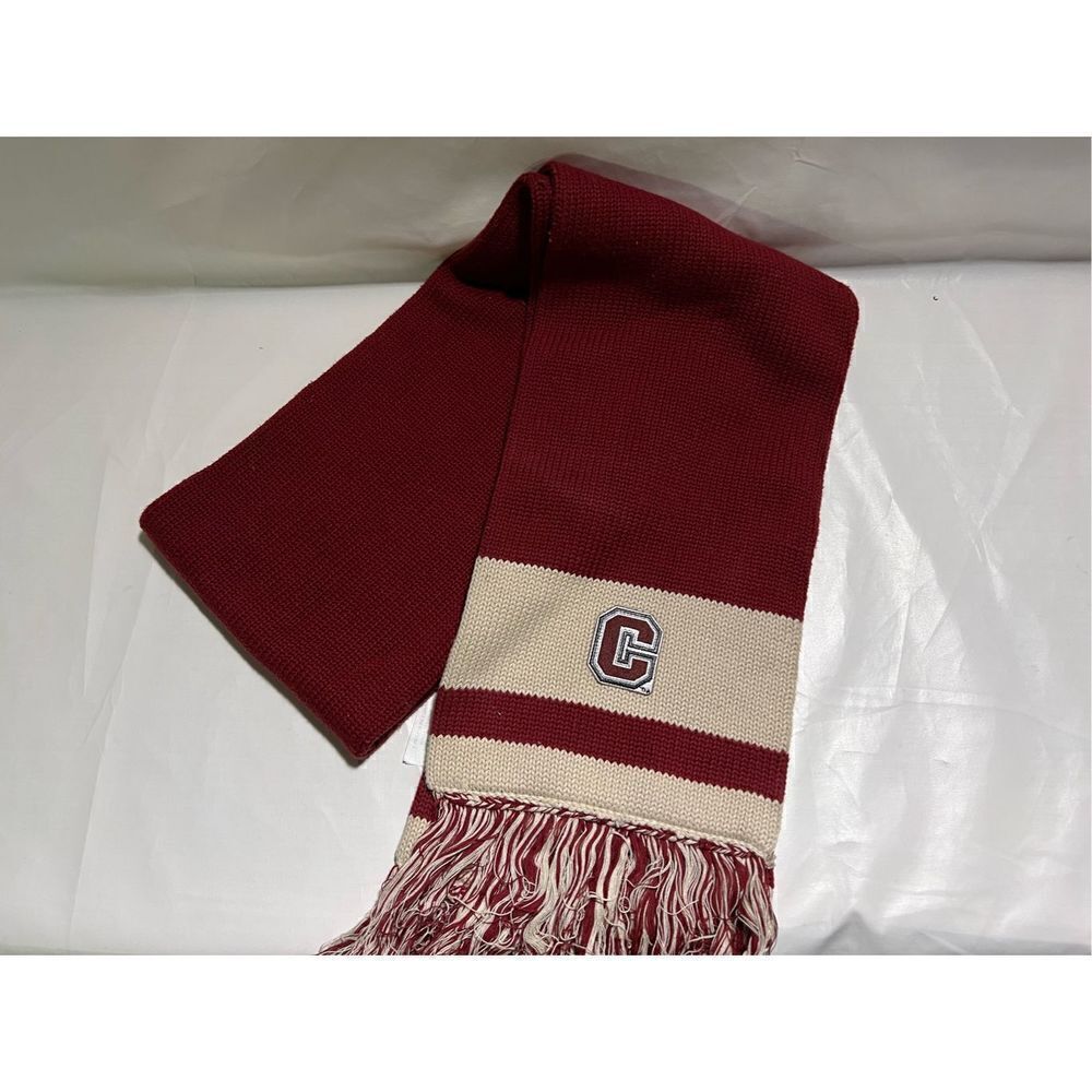 Bruzer Brand Scarf Very Thick and Warm Maroon and Crème in Color NWOT